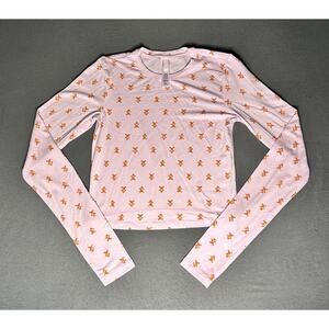Skims Long Sleeve Gingerbread Print Top